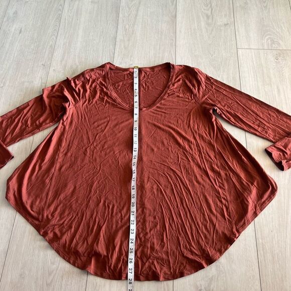 Lululemon Up for Down Time Long Sleeve Dark Terracotta Size Medium - Picture 2 of 8